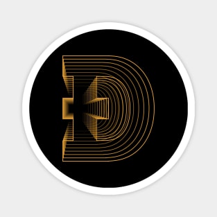 Dogecoin crypto gold modern typography art gift Magnet